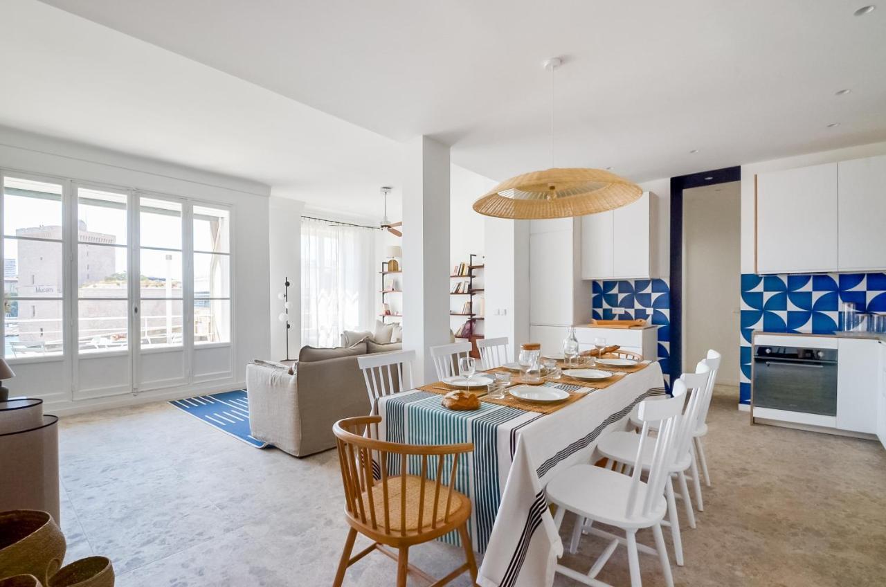 Massilia Blue - Grand Appartement Refait A Neuf Avec Vue Sur Le Vieux Port Marseille Bagian luar foto
