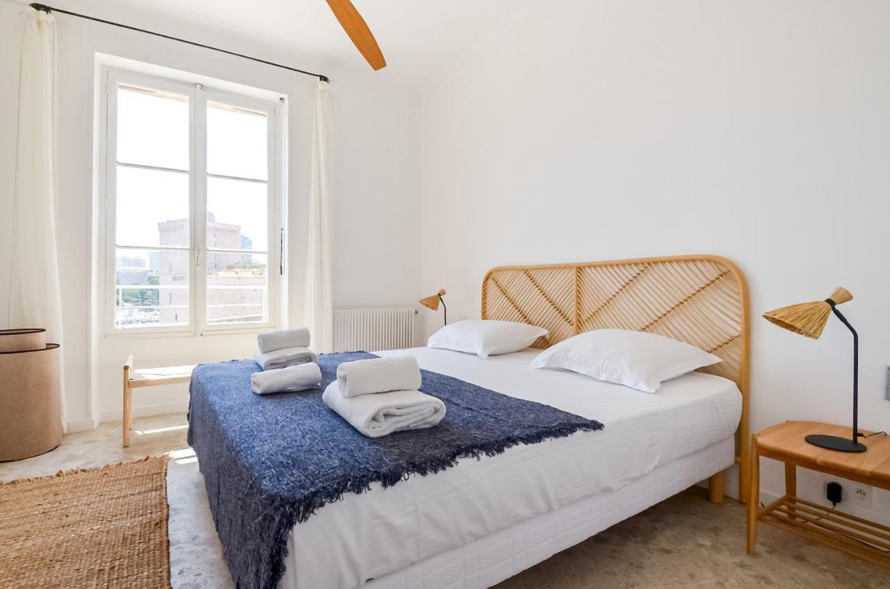Massilia Blue - Grand Appartement Refait A Neuf Avec Vue Sur Le Vieux Port Marseille Bagian luar foto