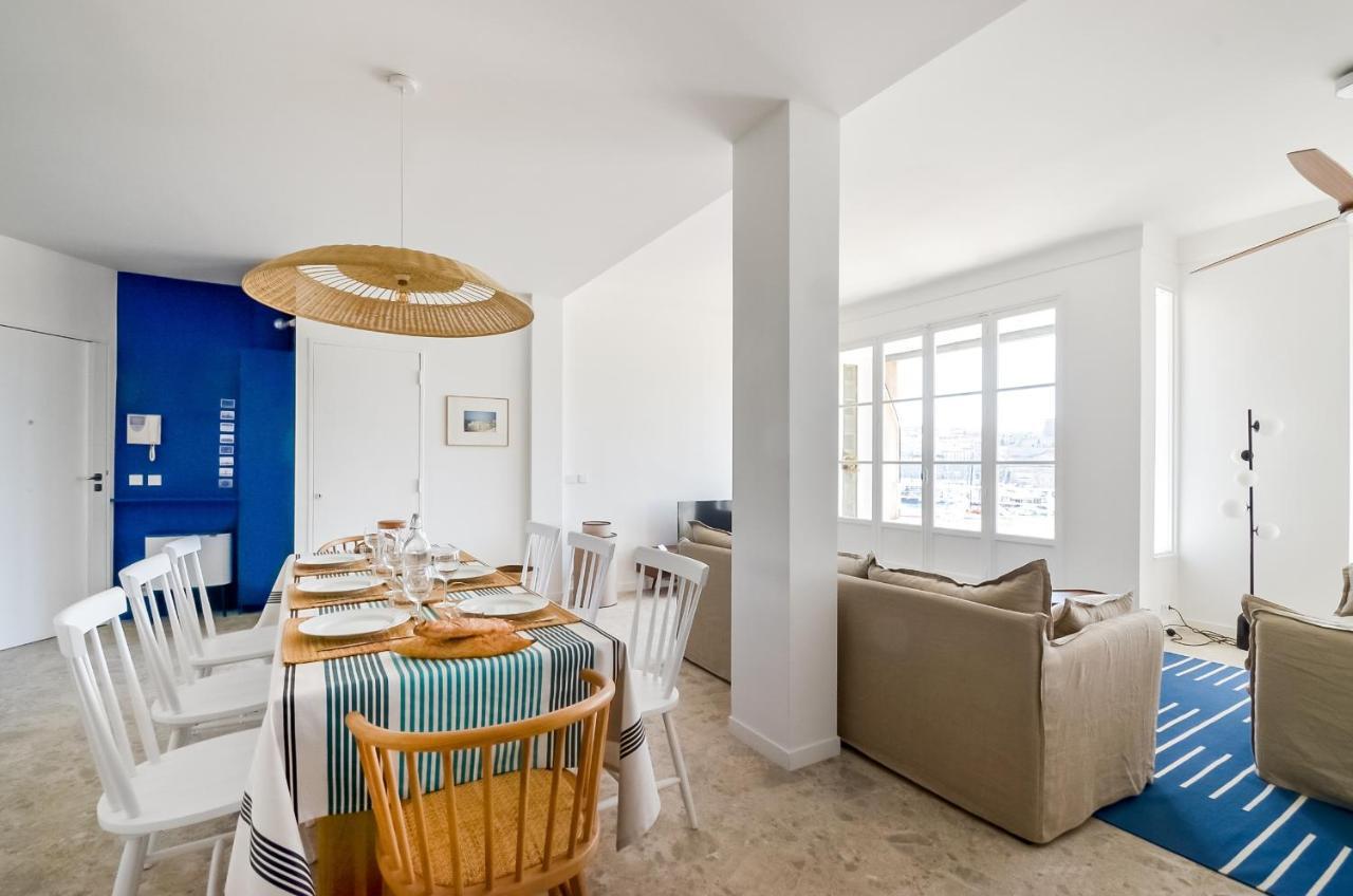 Massilia Blue - Grand Appartement Refait A Neuf Avec Vue Sur Le Vieux Port Marseille Bagian luar foto