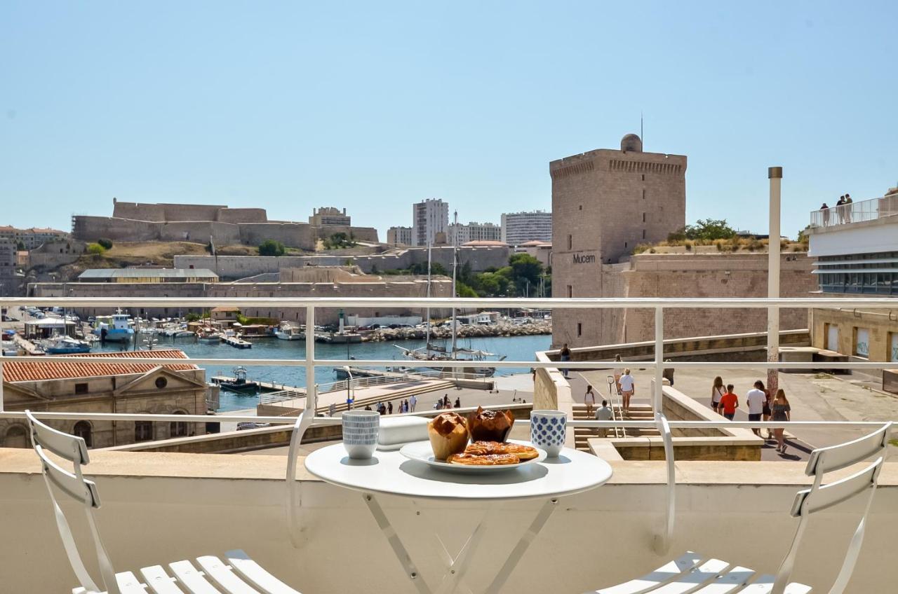 Massilia Blue - Grand Appartement Refait A Neuf Avec Vue Sur Le Vieux Port Marseille Bagian luar foto