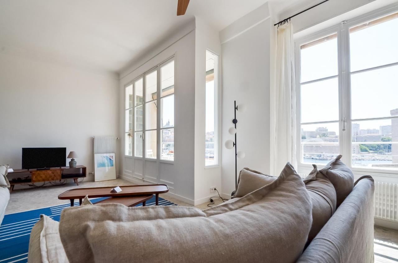 Massilia Blue - Grand Appartement Refait A Neuf Avec Vue Sur Le Vieux Port Marseille Bagian luar foto